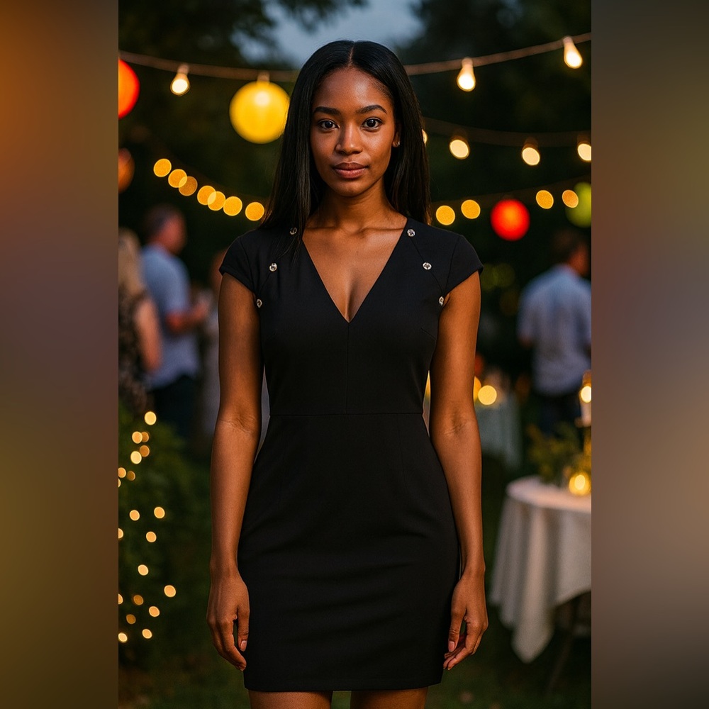 Chic Black Mini Dress By Bariano 8